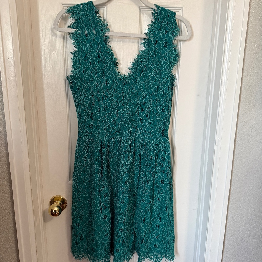 Beautiful teal green lace dress